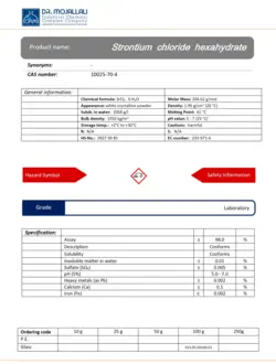 استرانسیوم کلراید هگزا هیدرات گرید Laboratory | دکتر مجللی