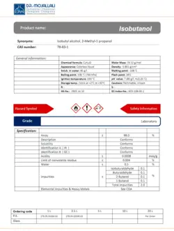 ايزوبوتانول گرید Laboratory | دکتر مجللی