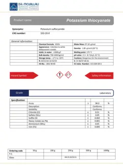 پتاسیم تیوسیانات گرید Laboratory | دکتر مجللی