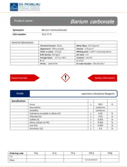 باریم کربنات گرید Laboratory | دکتر مجللی