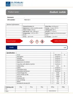 سدیم آیوداید گرید Laboratory | دکتر مجللی