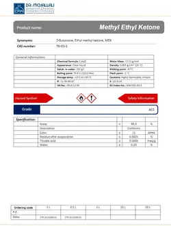 متیل اتیل کتون گرید ACS | دکتر مجللی