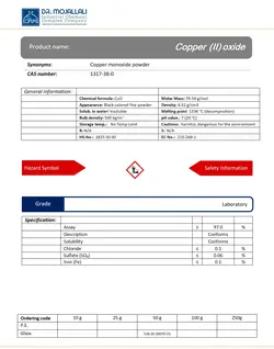 مس (II) اکساید گرید Laboratory | دکتر مجللی