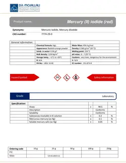 جیوه (II) آیوداید قرمز گرید Laboratory | دکتر مجللی