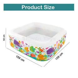 استخر بادی طرح آکواریوم (مربع) اینتکسAquarium Pool tube intex 57471