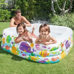 استخر بادی طرح آکواریوم (مربع) اینتکسAquarium Pool tube intex 57471