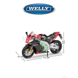 ماکت فلزی موتورسیکلت ویلی (APRILIA RSV 4 FACTORY)Welly APRILIA RSV 4 FACTORY