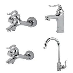 ست شیرآلات کسری مدل رابین کروم
