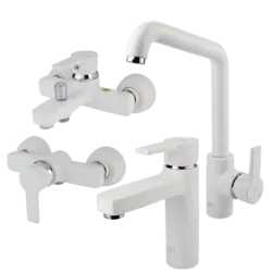 ست شیرآلات کسری مدل امگا سفید