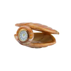 ساعت سنگ مرمر طرح صدف