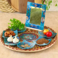 ظروف هفت سین همجوشی طرح حوض ماهی