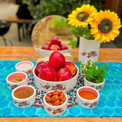 ظروف هفت سین گل سرخی