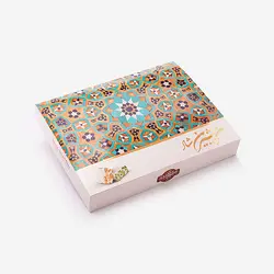 گز لقمه طرح خشتی ۲۸ درصد بادام