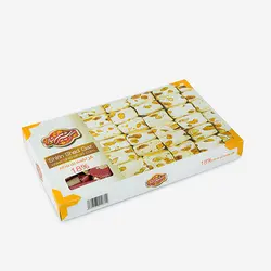 گز لقمه طرح شفاف ۱۸ درصد بادام