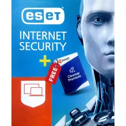 آنتی ویروس اینترنت سکوریتی eset (12 ماهه) همراه اکانت اورجینال avast clenaup