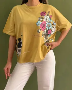 تیشرت چاپی قواره دارPrinted t-shirt