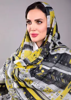 شال نخ پنبه ماچو طرح گلیم کد 3128