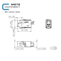 کیستون شبکه 25 گیگابیت -METZ CONNECT