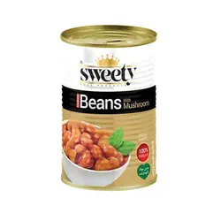 کنسرو لوبیا با قارچ سوییتی