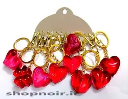 جاکلیدی ساده قلبی قرمز