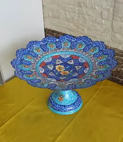 شیرینی خوری پایه دار  میناکاری شده