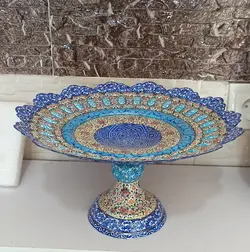 شیرینی خوری پایه دار  میناکاری شده