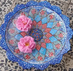 شیرینی خوری پایه دار  میناکاری شده