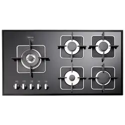 اجاق گاز 5 شعله شیشه‌ای مدل G-5909 چپ استیل البرز - نمایندگی اخوان شیراز