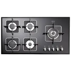 اجاق گاز 5 شعله شیشه‌ای مدل G-5909 راست استیل البرز - نمایندگی اخوان شیراز