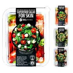 ماسک صورت ورقه ای فارم اسکین FARM SKIN سری SUPER FOOD SALAD بسته 7 عددی