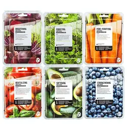 ماسک صورت ورقه ای فارم اسکین FARM SKIN سری SUPER FOOD SALAD بسته 7 عددی