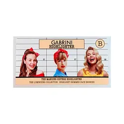 پالت هایلایتر سه رنگ گابرینی Gabrini مدل Highlighter 3 IN 1 بسته 12 عددی
