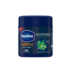 کرم بدن وازلین VASELINE سری MEN مدل SOOTHING (گل) حجم 400 میلی لیتر