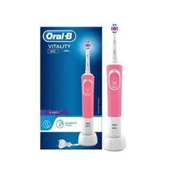 مسواک برقی اورال بی Oral-B سری Vitality مدل 3D White (صورتی)