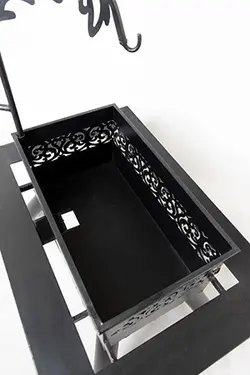 آتش دان مستطیل تراسی هیزمی گازی