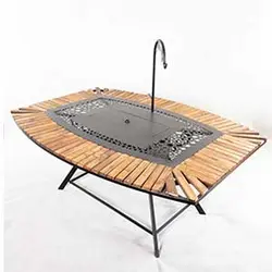 میزآتشدان دوحالته هیزمی گازی