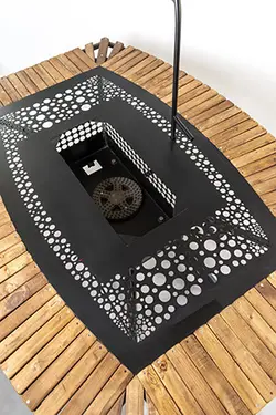 میزآتشدان دوحالته هیزمی گازی