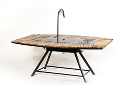 میزآتشدان دوحالته هیزمی گازی