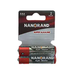باتری نیم قلمی سوپرآلکالاین کارتی 2 عددی NANGRAND مدل LR03 کد 6666