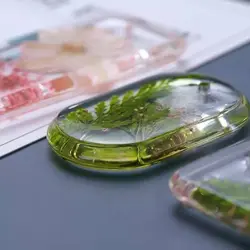 قالب سیلیکونی رزین چوب در سه مدل گرد ، بیضی و مستطیل