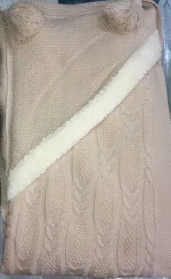 پتو بافت نوزادی sara – کلاه دار