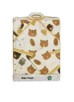 حوله دور پیچ نوزادی دوتکه تمام چاپ little me