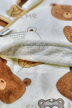 حوله دور پیچ نوزادی دوتکه تمام چاپ little me