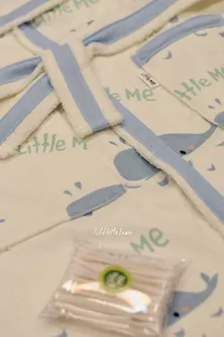 حوله تک تن پوش نوزادی تمام چاپ little me