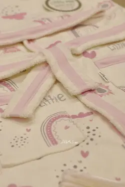 حوله تک تن پوش نوزادی تمام چاپ little me