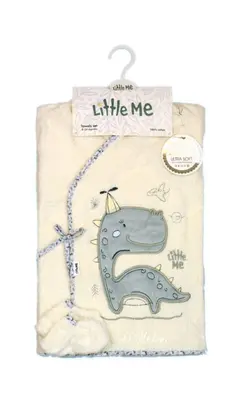 سرویس حوله نوزادی 5 تکه little me طرح دایناسور