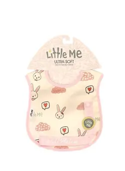 پیشبند نوزادی به همراه بند پستانک little me طزح خرگوش