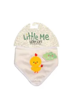 دستمال گردن و پیشبند نوزادی little me  طرح جوجه