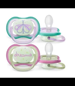 پستانک 6-0 ماه دو عددی اونت اولترا ایر شب تاب مدل رویایی شاپرک