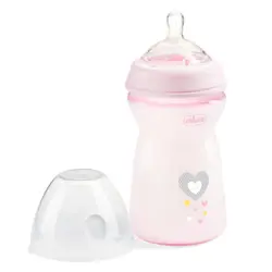 شیشه شیر چیکو نچرال 330 میل +6 طرح قلب